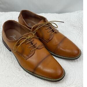 Jonsen Milan Men's Size 12 Brown Leather Lace-Up Dress Shoes – Formal AMY9003